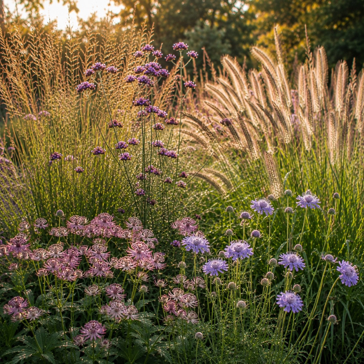 5 rosa und violette Stauden - Bakker