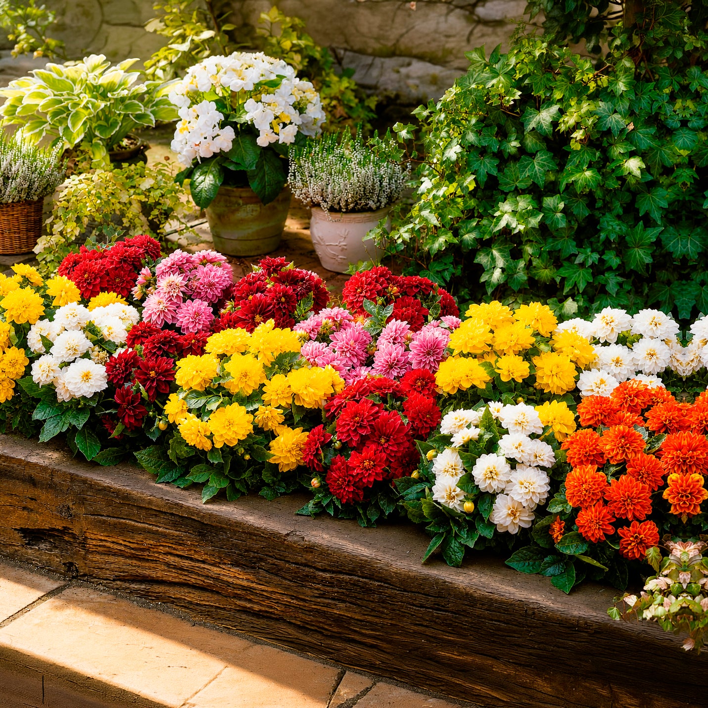 Dahlia GO GO - Dahlien Mischung 'Terrace View' (x5) - Dahlien-Zwiebeln