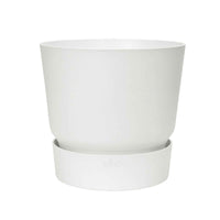  - Elho Greenville-Blumentopf, rund, weiß - Pflanzgefäß Outdoor - Pflanzgefäße und Blumenkästen