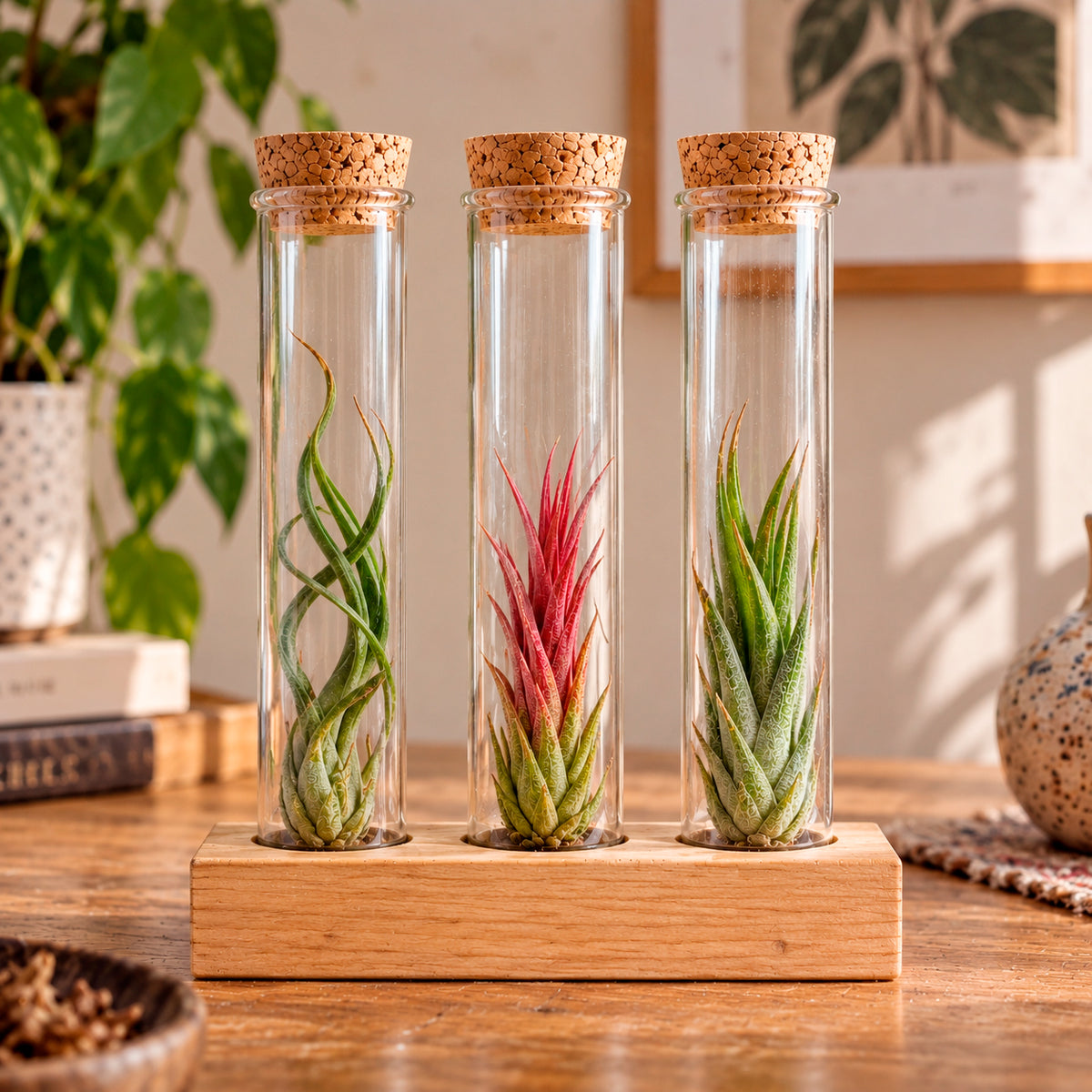Tillandsia Mischung in Glasbehältern