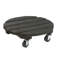 Untersetzer und Bodenschützer - Pflanzenroller aus Holz - 